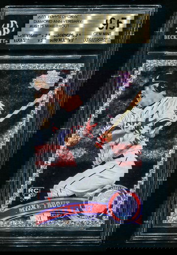 2011 Mike Trout Topps Update Diamond Anniversary BGS 9.5 True Gem Mint