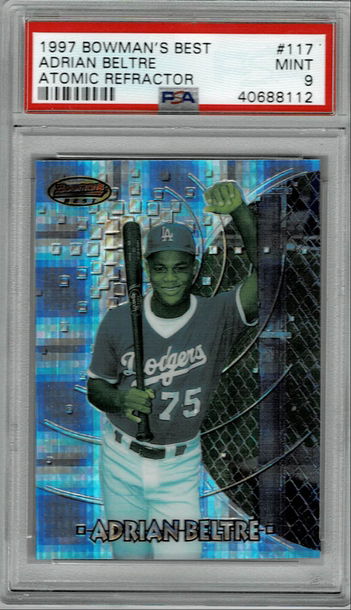 1997 BOWMANS BEST ADRIAN BELTRE ATOMIC REFRACTOR PSA 9 RC