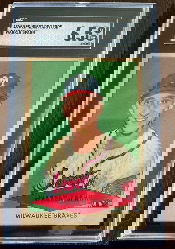 1954 Red Heart Dog Food Warran Spahn