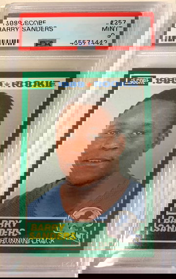 1989 Score Barry Sanders HOF Rookie PSA 9