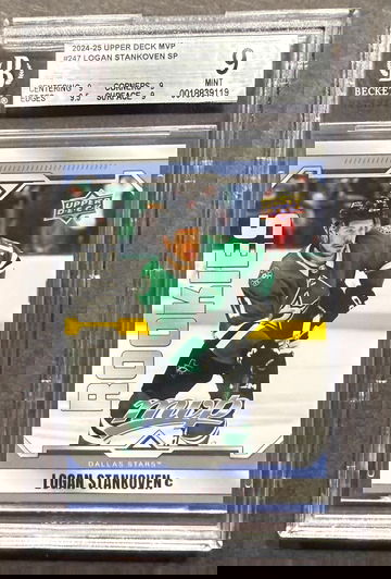 2024-25 Upper Deck MVP Logan Stankoven RC #247 BGS 9 Mint
