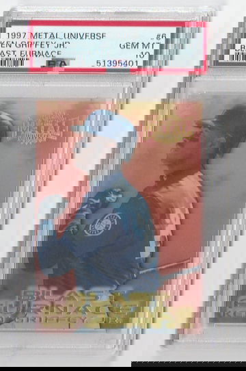 PSA 10 GEM MINT 1997 METAL UNIVERSE KEN GRIFFEY JR BLAST FURNACE #6