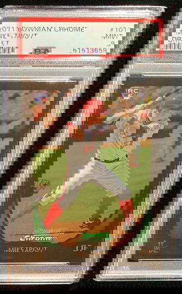 2011 Bowman Chrome Draft 101 Mike Trout PSA 9 RC