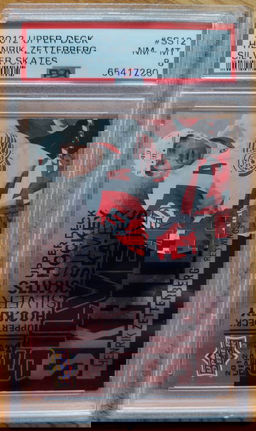 2012-13 Upper Deck Silver Skates Henrik Zetterberg PSA 8