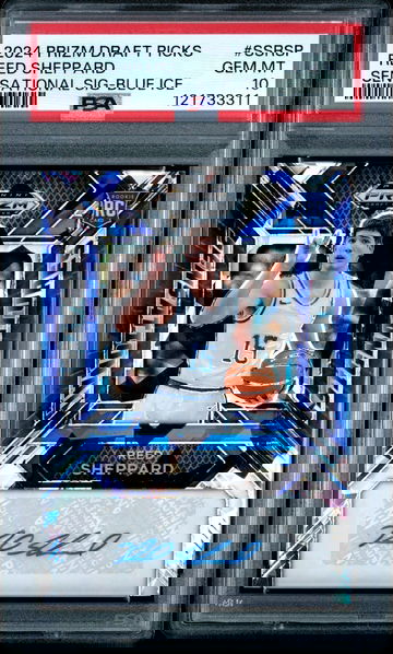 2024 Panini Prizm Reed Shepherd ROOKIE AUTO Blue Ice /75 PSA 10 GEM MINT POP 4