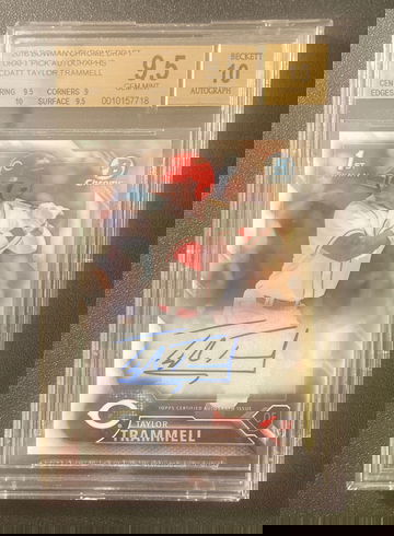 Taylor Trammell bowman chrome draft bgs 9.5/10 Auto