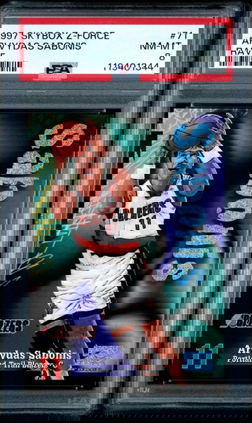 Arvydas Sabonis 1997 Skybox Z-Force Rave /399 PSA 8