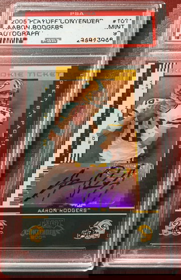 Aaron Rodgers Contenders PSA 9