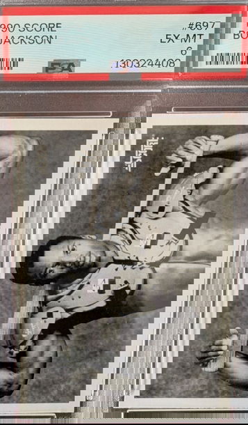 1990 Score #697 Bo Jackson Football/baseball PSA 6