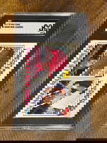 1977 O-Pee-Chee 1976 Home Run Leaders Mike Schmidt and Graig Nettles SGC 8