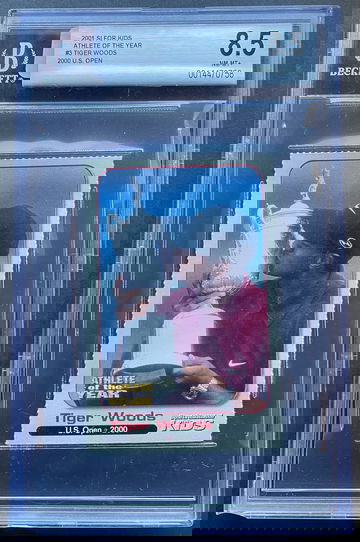 2001 S.I. For Kids Tiger Woods Athlete of the Year #3 BGS 8.5