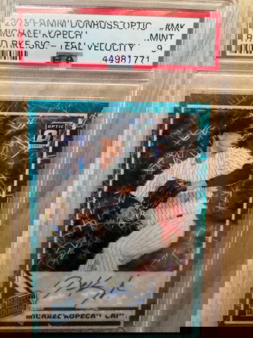 2019 Michael Kopech Optic  Teal auto rc /35 PSA 9