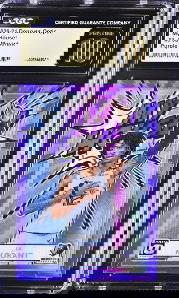 2020 Optic Ja Morant My House #3 Purple Prizm Memphis Grizzlies CGC 10 PRISTINE!