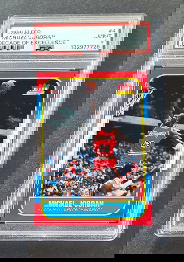 1996 FLEER DECADE OF EXCELLENCE #4 MICHAEL JORDAN PSA 9 MINT