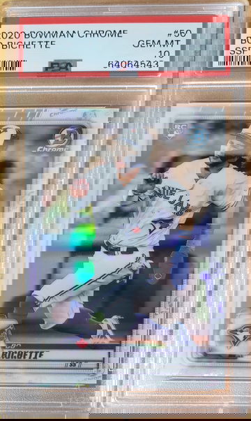 2020 Bowman Chrome Baseball - Bo Bichette RC Variation Refractor SSP PSA GEM 10!