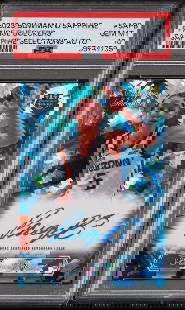 Paige Bueckers 2023 Bowman U Chrome Sapphire Selections On Card Auto /50 PSA 10