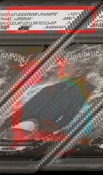 Michael Jordan 2020 Upper Deck Goodwin Champions Splash Color 3D Lenticular #101 PSA 9