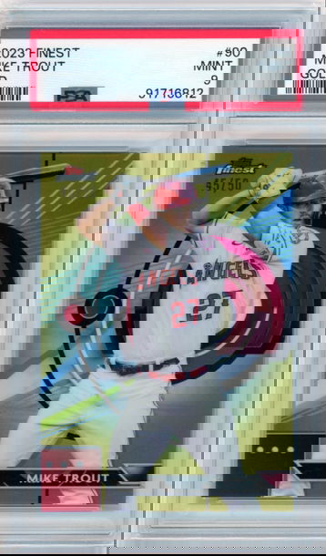 2023 Finest #90 Mike Trout Gold Refractor PSA9 MINT!