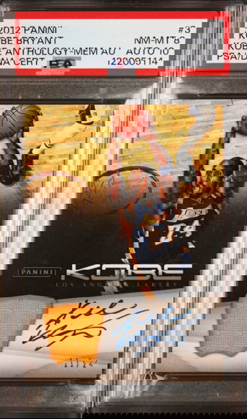 2012 KOBE BRYANT PANINI KOBE ANTHOLOGY /24 PSA 8