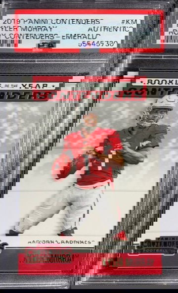 2019 Panini Contenders Emerald #KM Kyler Murray ROY Rookie Of The Year RC PSA Authentic