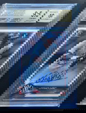 2018 Bowman Chrome Estevan Florial Auto BGS 9.5/10 True Gem +