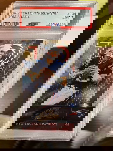 2002 Playoff Absolute Memorabilia Tom Brady PSA 9