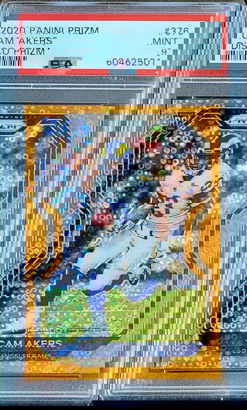 2020 CAM AKERS Panini ORANGE DISCO Prizm PSA 9 Rookie RC #376