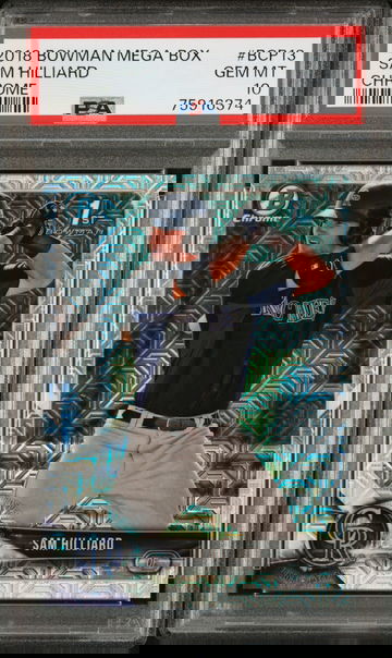 2018 Bowman Chrome Prospect #BCP13 Sam Hilliard Mega Box RC PSA 10