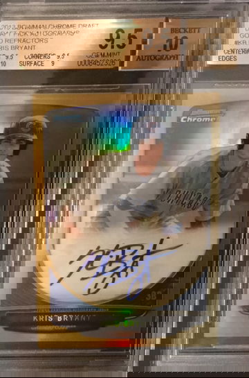 2013 Bowman Chrome Auto Draft Kris Bryant Gold Refractor BGS 9.5/10