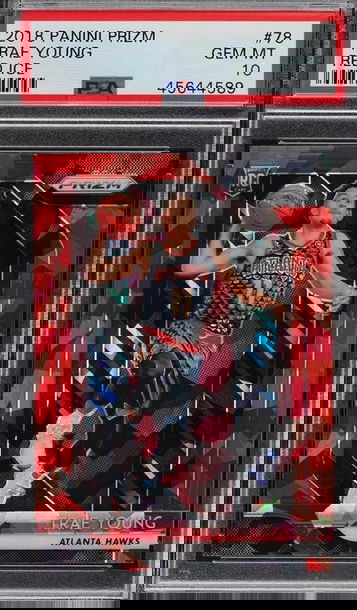 2018 Prizm Trae Young Red Ice RC PSA 10 POP 155