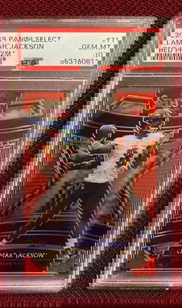 2019 Select Lamar Jackson Concourse Red PSA 10