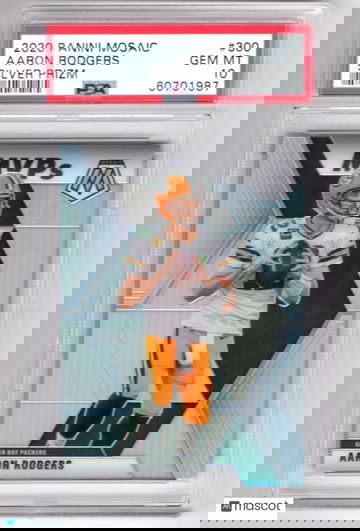 Aaron Rodgers - 2020 Panini Mosaic Silver Prizm # 300 Green Bay Packers - PSA 10