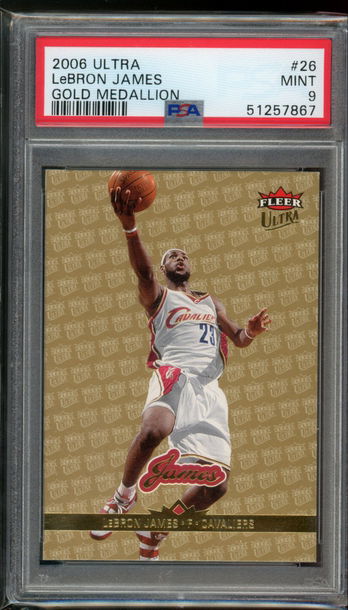 2006 Ultra Gold Medallion Lebron James PSA 9 