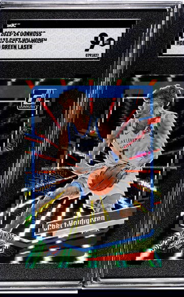 2023-24 Donruss #123 Chet Holmgren Green Holo Laser SGC 9