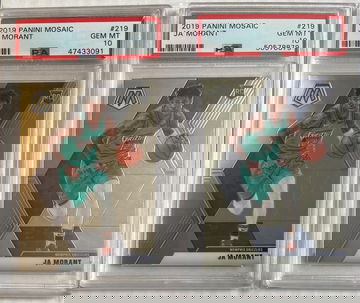 2019 Panini Mosaic Ja Morant PSA 10 Lot (2) 