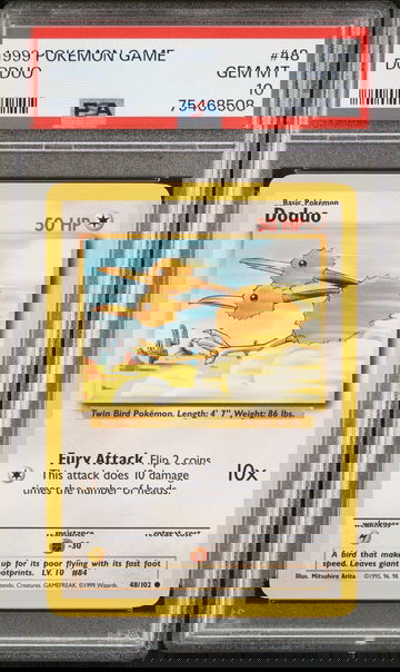 1999 Pokemon Base Set Doduo #48 PSA 10