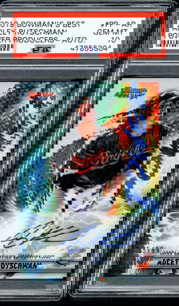 JRSY #'d 35/99 - 2019 Bowman's Best Adley Rutschman Power Producers Auto - PSA 10 GEM MINT