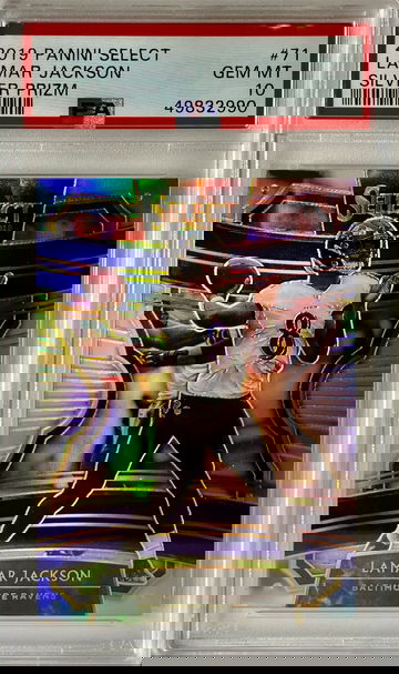 2019 Panini Select Concourse Lamar Jackson Silver Prizm PSA 10