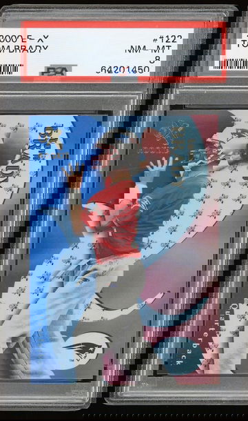 Tom Brady 2000 Fleer E-X #122 Base /1500 PSA 8