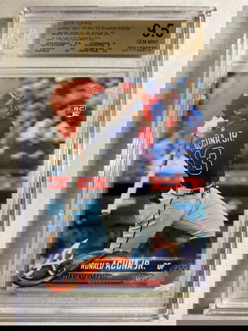 2018 TOPPS RONALD ACUNA JR BAT DOWN SP BGS 9.5 #698 2 10’s