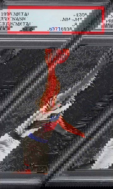 1996 Fleer Skybox #205 PRECIOUS METAL Steve Nash SP Rookie RC PSA 8