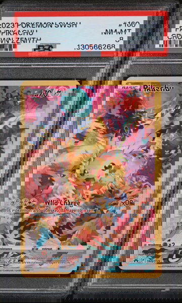 2023 Pokemon Sword and Shield Crown Zenith Pikachu #160 PSA 8