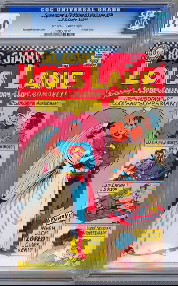 SUPERMAN'S GIRLFRIEND LOIS LANE 68 CGC 7.0 MARRIAGE OF LOIS LANE & SUPERMAN 1966