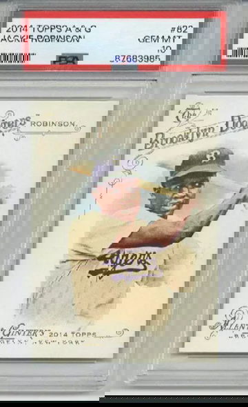 2014 TOPPS ALLEN & GINTER #82 JACKIE ROBINSON CARD DODGERS PSA 10 LOW POP