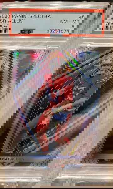 2020 Panini Spectra Josh Allen Nebula PSA 8