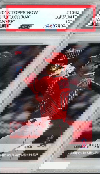 2018 TOPPS NOW SHOHEI OHTANI #136J JAPANESE ROOKIE RC ANGELS PSA 10 GEM MT