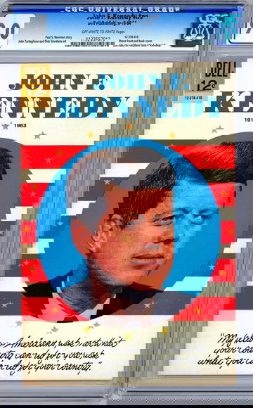 JOHN F. KENNEDY #NN CGC 9.0 JFK COMMEM PHOTO COVERS DICK GIORDANO ART DELL 1964