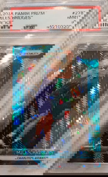 2018 Panini Prizm Miles Bridges Blue Ice Psa 9 Mint #31/99