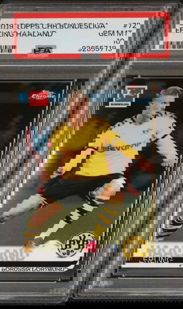 2019 Topps Chrome Bundesliga Erling Haaland PSA 10
