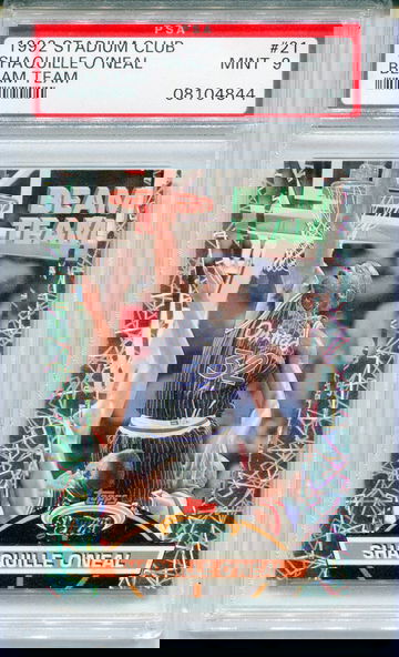 Shaquille O'Neal 1992-93 Topps Stadium Club Beam Team Rookie PSA 9 Mint